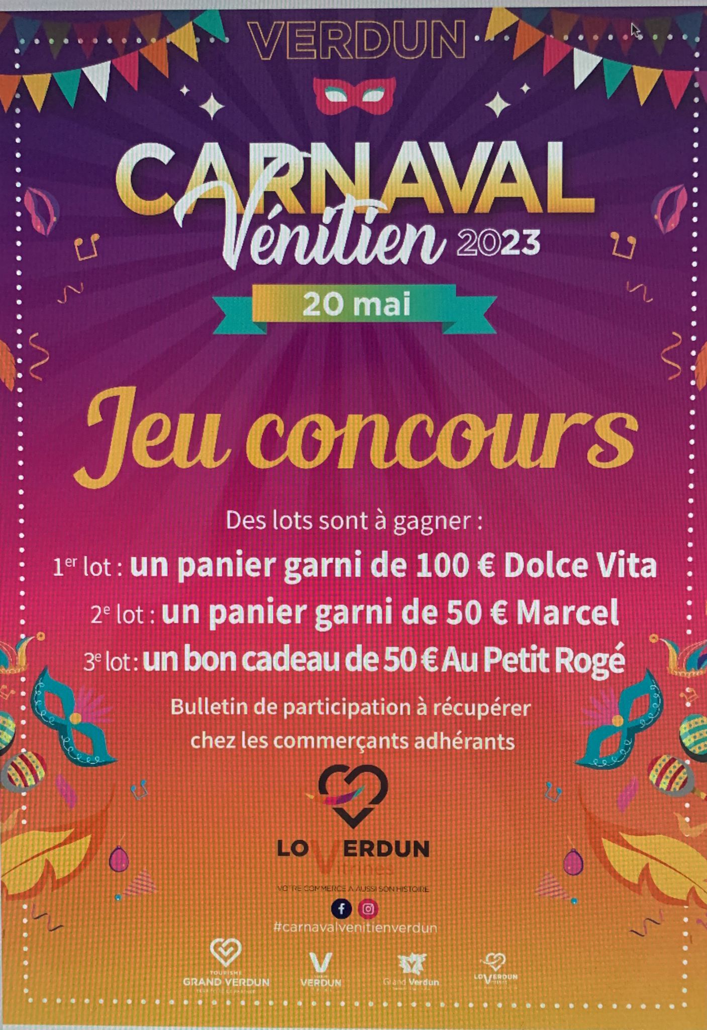 Carnaval Vénitien samedi 20 mai 2023